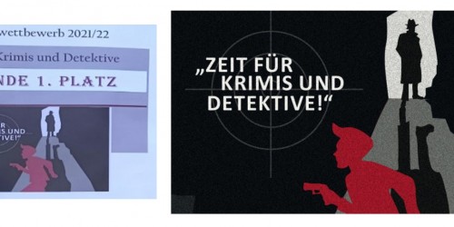 Schreibwettbewerb „Zeit für Krimis und Detektive“ – 1. Platz für F. Meyer, 8a